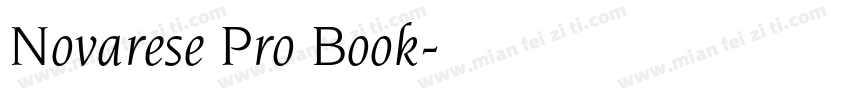 Novarese Pro Book字体转换